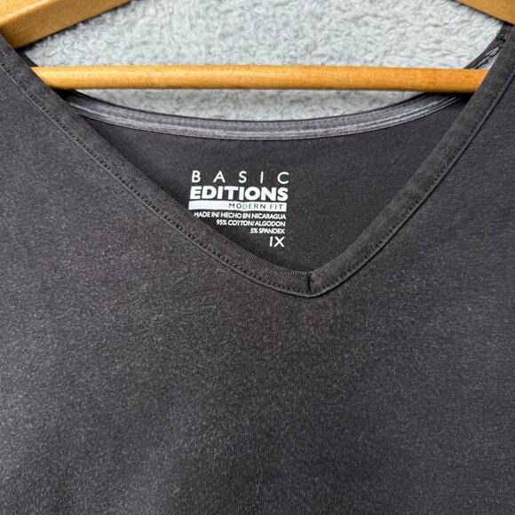 Basic Editions Shirt Women's 1X Black Long Sleeve - Picture 2 of 8